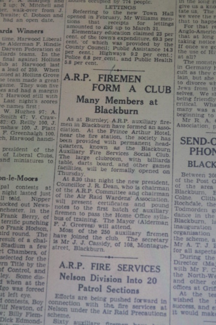 A.R.P Auxiliary Firemen Form A Club