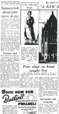 Fire Audley Range Hotel Blackburn 1949