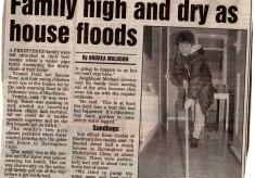 Family High And Dry In House Floods